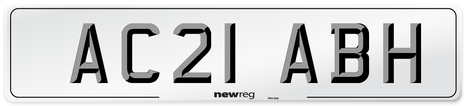 AC21 ABH Number Plate from New Reg